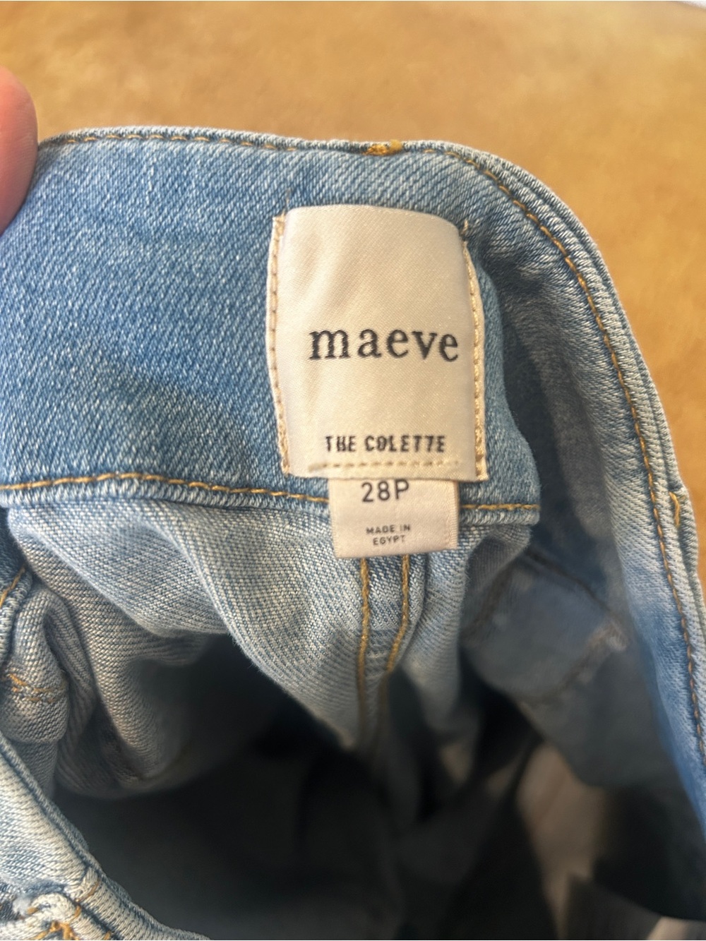 Anthropologie Maeve Light Blue Wide-Leg Crop Jeans - Picture 5 of 7